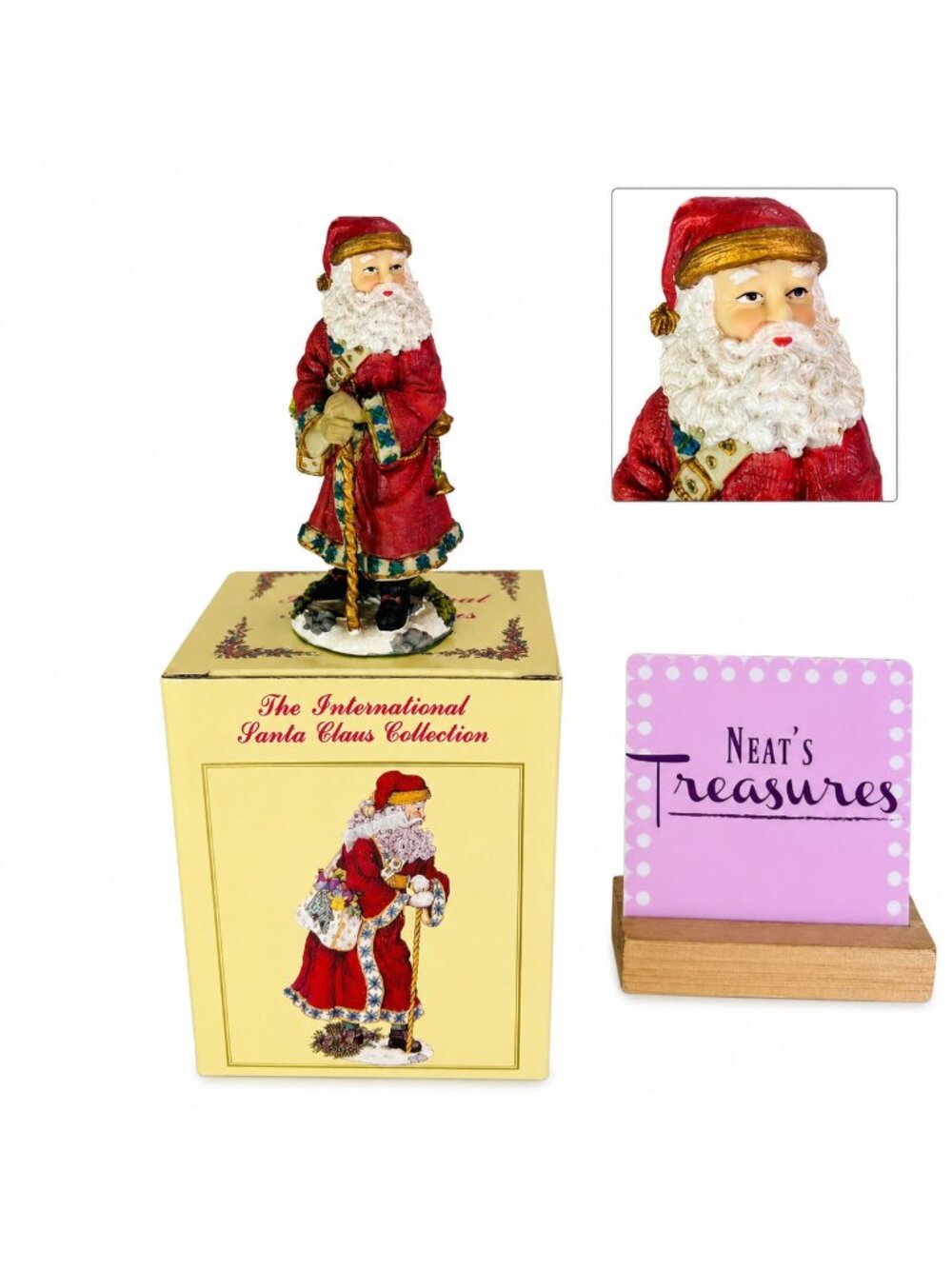 The International Santa Claus  1998 BABBO NATALE ITALY Handcrafted 4.5" Figurine